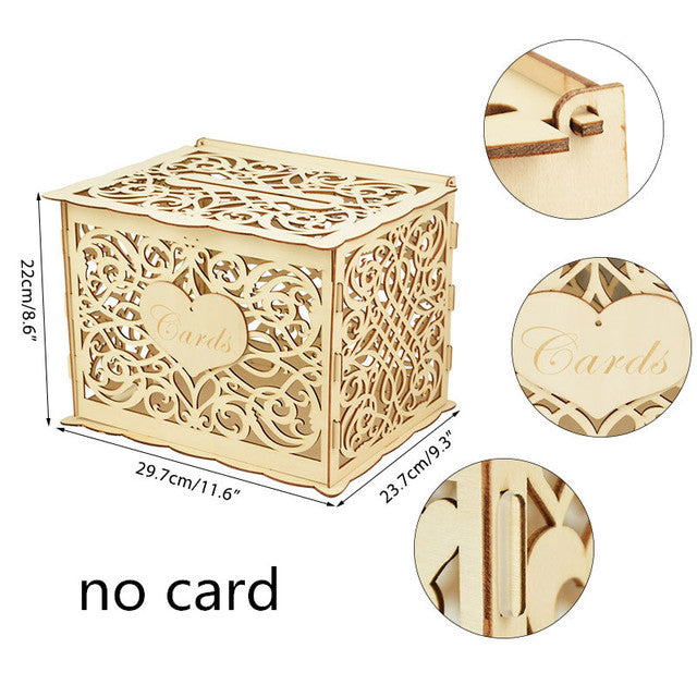 Wooden Wedding Gifts Card Box