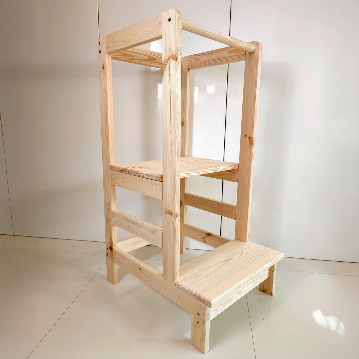 Children Learning Tower STANDARD Pine wood 90x40x53cm 3 Step Montessori Kitchen Helper 100% wood