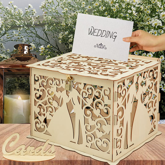 Wooden Wedding Gifts Card Box